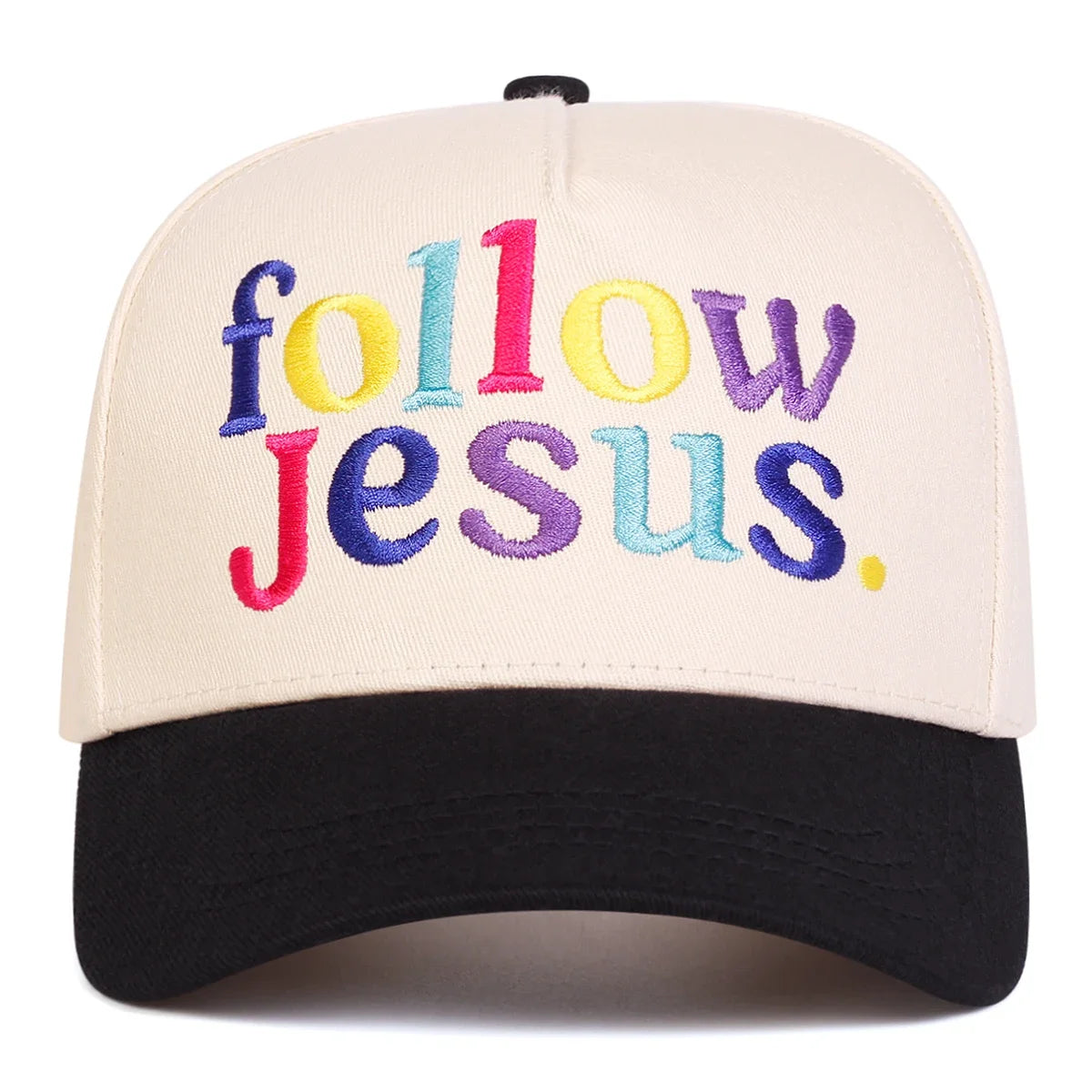 Unisex FOLLOW JESUS Letter Embroidery Baseball Caps Spring and Autumn Outdoor Adjustable Casual Hats Sunscreen Hat Sports Cap