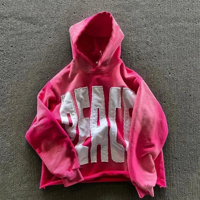 "PEACE" Christian Acid Washed Hoodie
