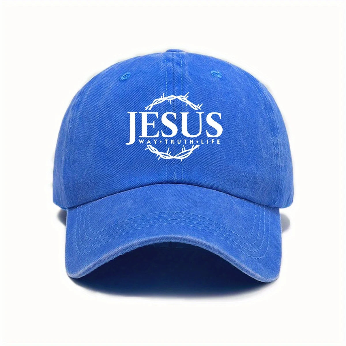 Adjustable baseball caps for men and women, Jesus wreath design, urban street style suitable for leisure and outdoor activities