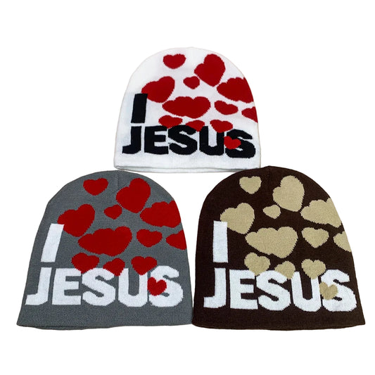 "I LOVE JESUS" Knitted Beanie