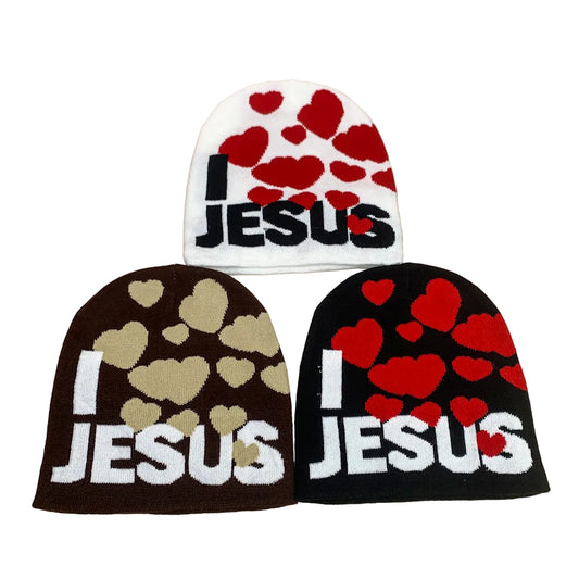 "I LOVE JESUS" Knitted Beanie