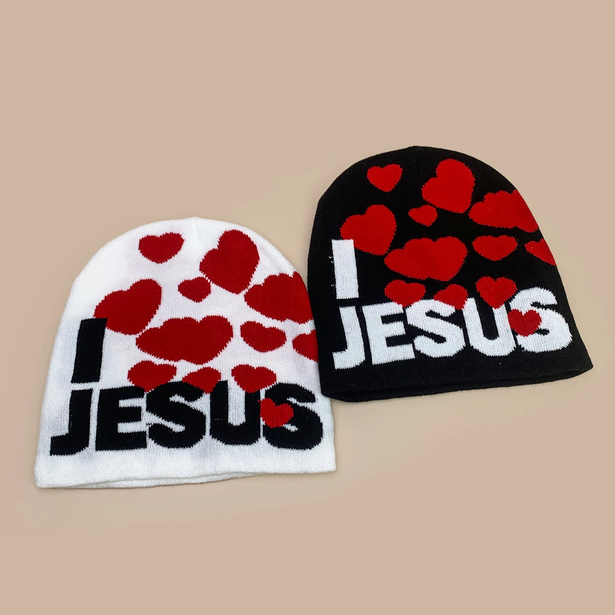 "I LOVE JESUS" Christian Knit Beanie