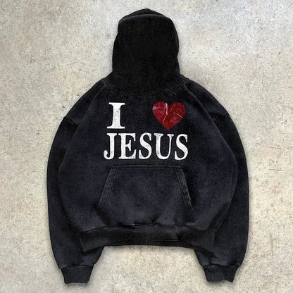 "I LOVE JESUS" Christian Hoodie
