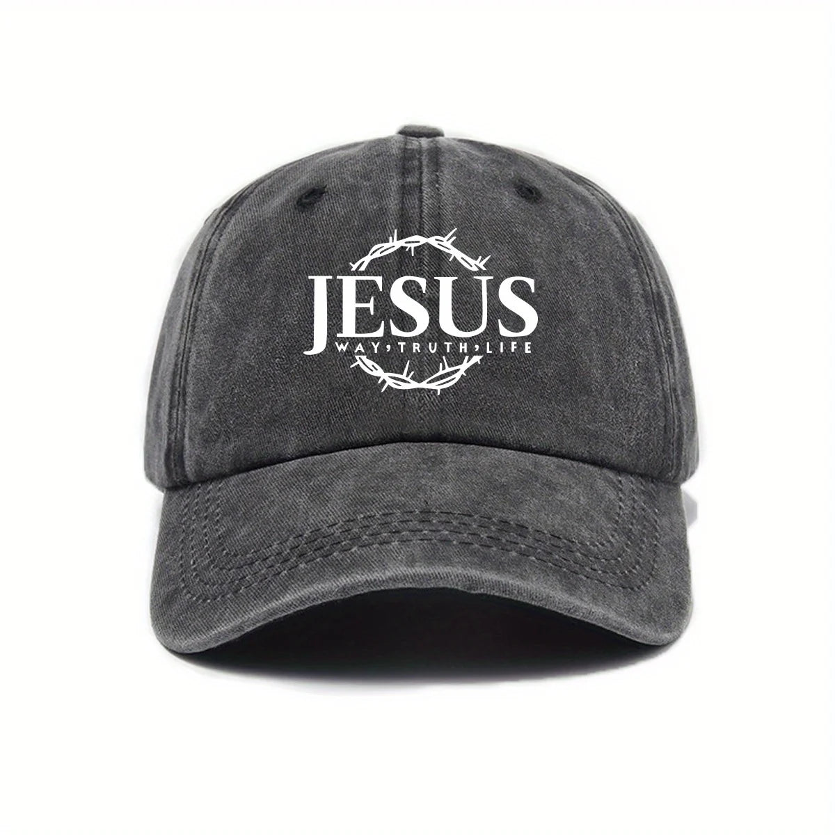 Adjustable baseball caps for men and women, Jesus wreath design, urban street style suitable for leisure and outdoor activities