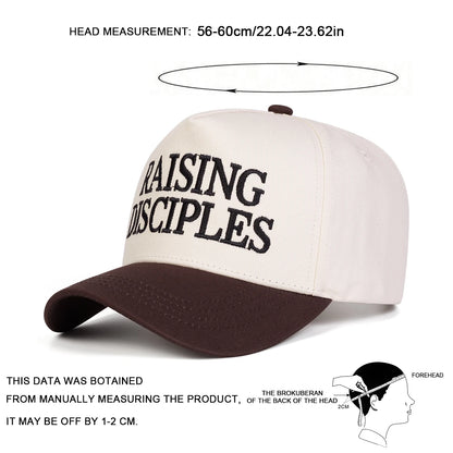 Unisex RAISING DISCIPLES Letter Embroidery Baseball Caps Spring Autumn Outdoor Adjustable Casual Hats Sunscreen Hat Sports Cap
