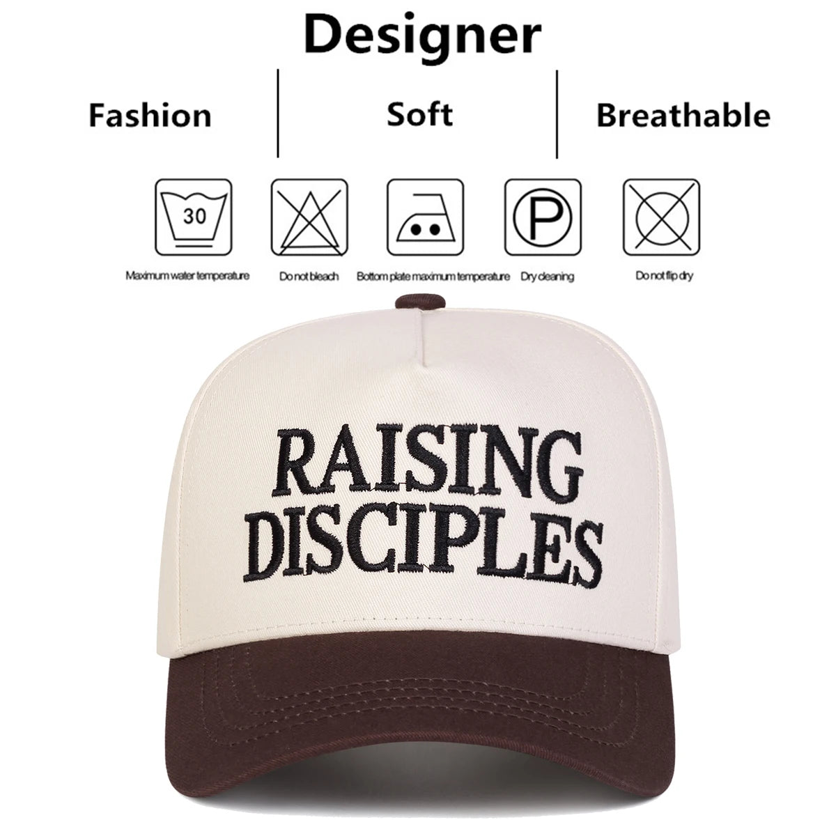 Unisex RAISING DISCIPLES Letter Embroidery Baseball Caps Spring Autumn Outdoor Adjustable Casual Hats Sunscreen Hat Sports Cap