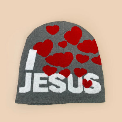 "I LOVE JESUS" Christian Knit Beanie