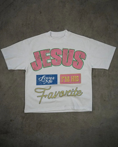 Classic 90's High-stree Y2K Harajuku Retro Fashion Print T-Shirt Men Women Crewneck Cotton Summer Tee Oversized Loose Casual Top