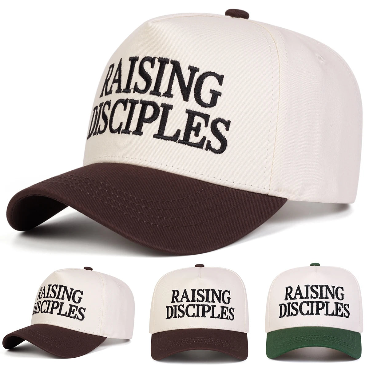 Unisex RAISING DISCIPLES Letter Embroidery Baseball Caps Spring Autumn Outdoor Adjustable Casual Hats Sunscreen Hat Sports Cap