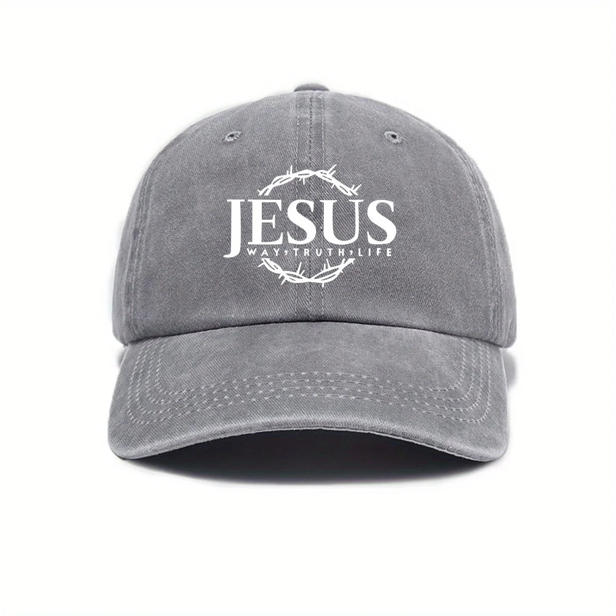 Adjustable baseball caps for men and women, Jesus wreath design, urban street style suitable for leisure and outdoor activities