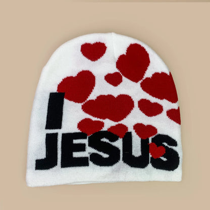 "I LOVE JESUS" Christian Knit Beanie