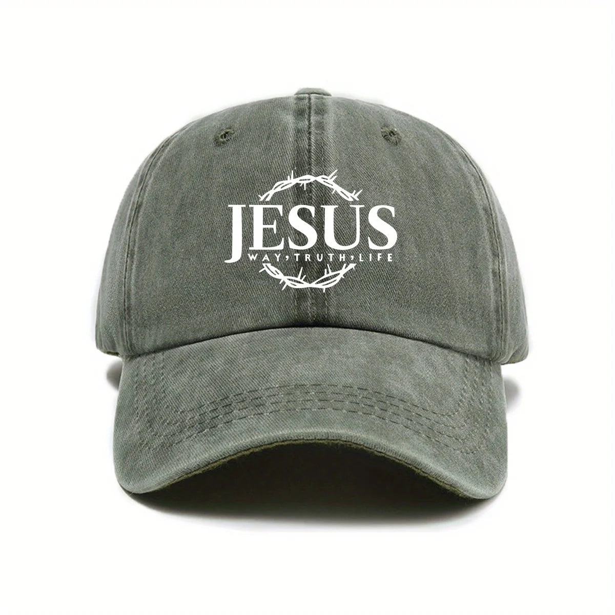 Adjustable baseball caps for men and women, Jesus wreath design, urban street style suitable for leisure and outdoor activities