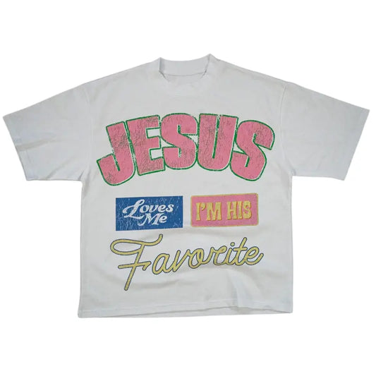 "I'M HIS FAVORITE" Vintage White T-Shirt